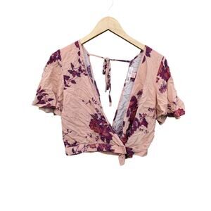 Band of Gypsies M Flowy Ethereal Fairy Top Open Front and Back Flowy Cap Sleeve